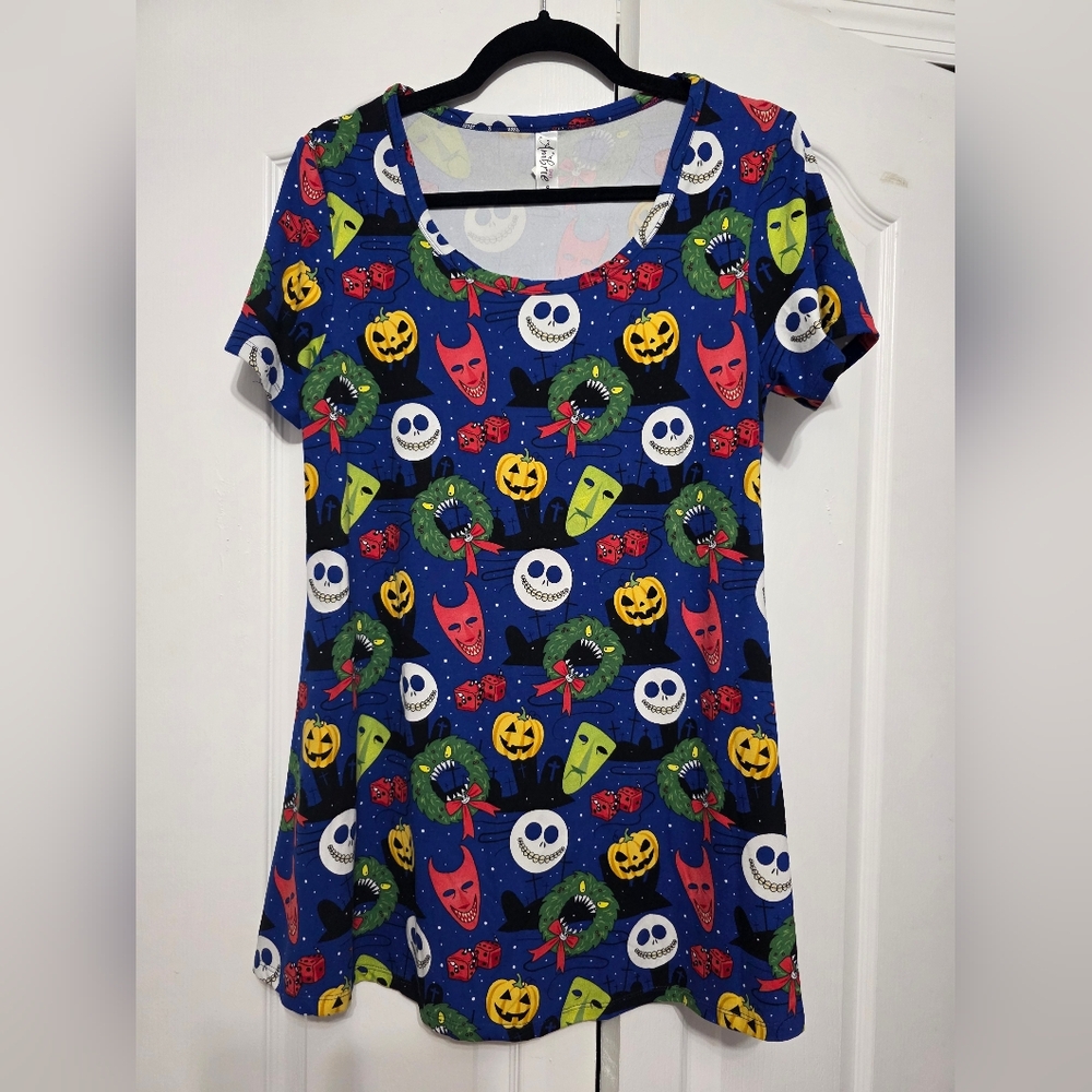 Halloween / The Night Before Christmas Themed Ambrie Tunic Top Shirt
